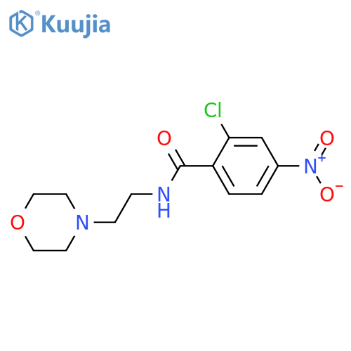 2-chloro-N-(2-morpholin-4-ylethyl)-4-nitrobenzamide structure