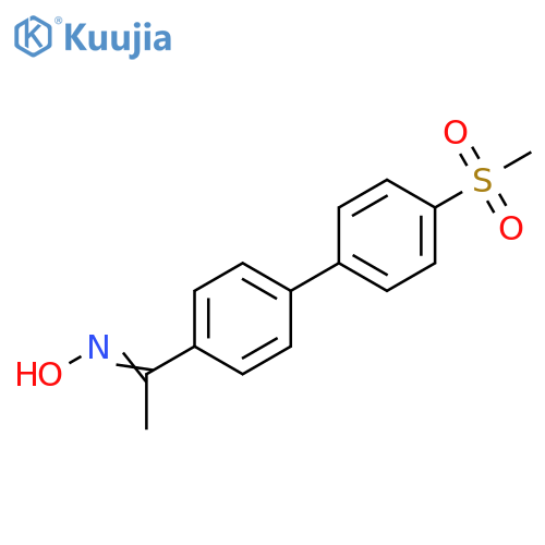 Ethanone, 1-[4'-(methylsulfonyl)[1,1'-biphenyl]-4-yl]-, oxime structure