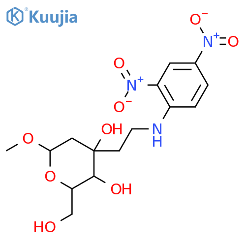 a-D-arabino-Hexopyranoside, methyl2-deoxy-3-C-[2-[(2,4-dinitrophenyl)amino]ethyl]- structure