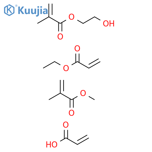 2-Propenoic acid, 2-methyl-, 2-hydroxyethyl ester, polymer with ethyl 2-propenoate, methyl 2-methyl-2-propenoate and 2-propenoic acid structure
