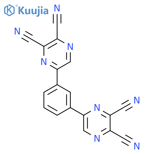 2,3-Pyrazinedicarbonitrile, 5,5'-(1,3-phenylene)bis- structure