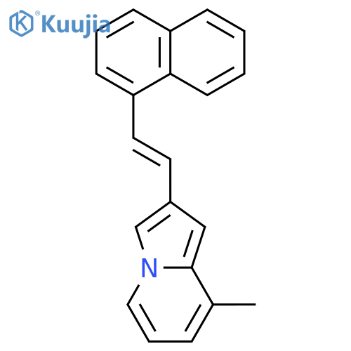 Indolizine, 8-methyl-2-[(1E)-2-(1-naphthalenyl)ethenyl]- structure