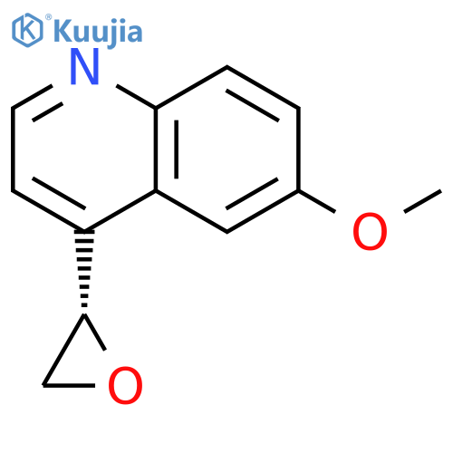 Quinoline, 6-methoxy-4-(2S)-oxiranyl- structure
