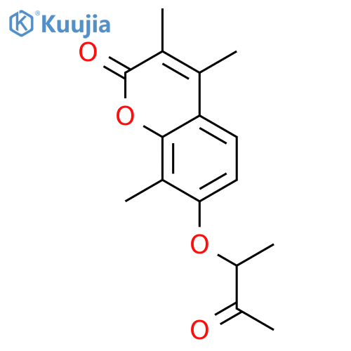 3,4,8-Trimethyl-7-(1-methyl-2-oxopropoxy)-2H-chromen-2-one structure