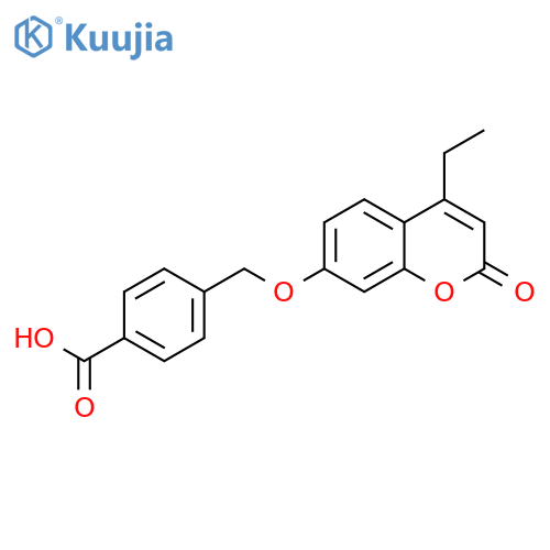 4-(((4-ethyl-2-oxo-2H-chromen-7-yl)oxy)methyl)benzoic acid structure