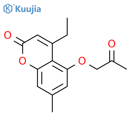 4-Ethyl-7-methyl-5-(2-oxopropoxy)-2H-chromen-2-one structure