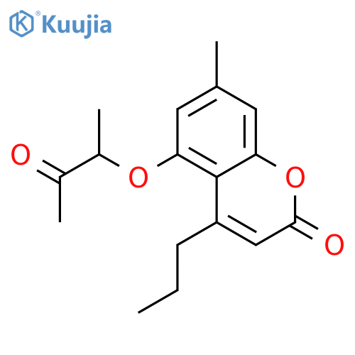 7-Methyl-5-(1-methyl-2-oxopropoxy)-4-propyl-2H-chromen-2-one structure