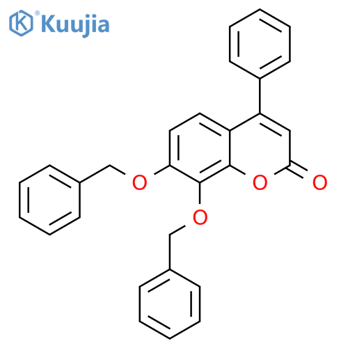 4-phenyl-7,8-bis(phenylmethoxy)chromen-2-one structure