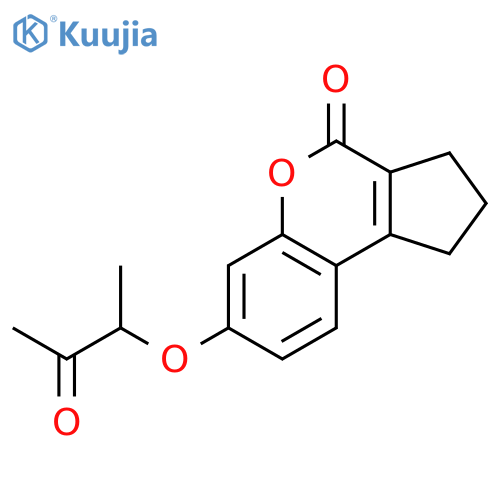 7-(3-Oxobutan-2-yl)oxy-1H,2H,3H,4H-cyclopentacchromen-4-one structure
