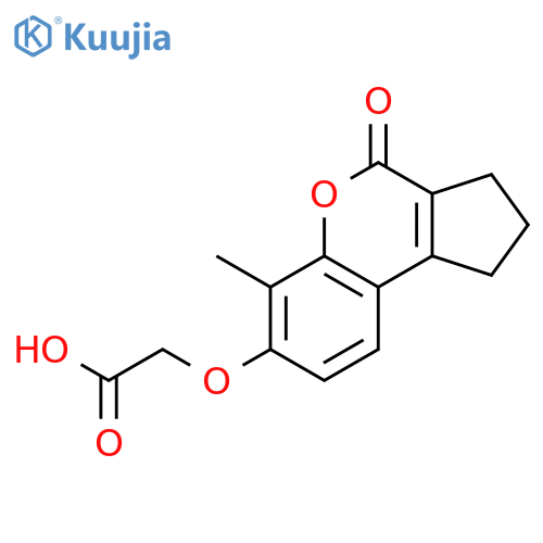 (6-Methyl-4-oxo-1,2,3,4-tetrahydrocyclopentacchromen-7-yl)oxyacetic Acid structure