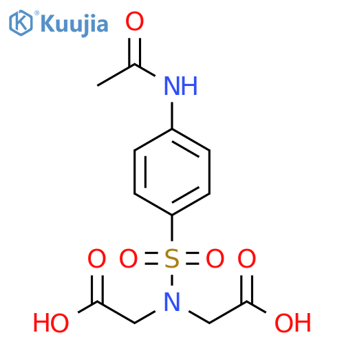 2,2'-(((4-acetamidophenyl)sulfonyl)azanediyl)diacetic acid structure