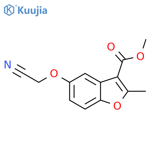 methyl 5-(cyanomethoxy)-2-methyl-1-benzofuran-3-carboxylate structure
