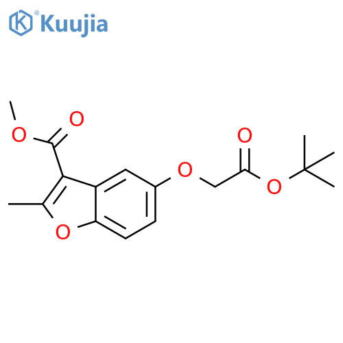 methyl 5-2-(tert-butoxy)-2-oxoethoxy-2-methyl-1-benzofuran-3-carboxylate structure