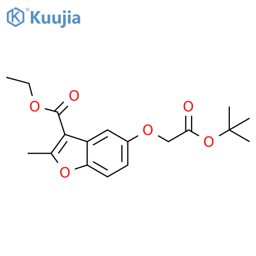 ethyl 5-2-(tert-butoxy)-2-oxoethoxy-2-methyl-1-benzofuran-3-carboxylate structure