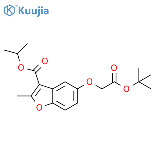 propan-2-yl 5-2-(tert-butoxy)-2-oxoethoxy-2-methyl-1-benzofuran-3-carboxylate structure