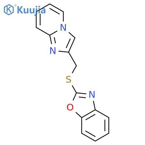 2-({imidazo1,2-apyridin-2-yl}methyl)sulfanyl-1,3-benzoxazole structure