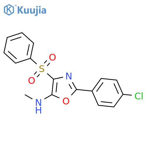 5-Oxazolamine, 2-(4-chlorophenyl)-N-methyl-4-(phenylsulfonyl)- structure