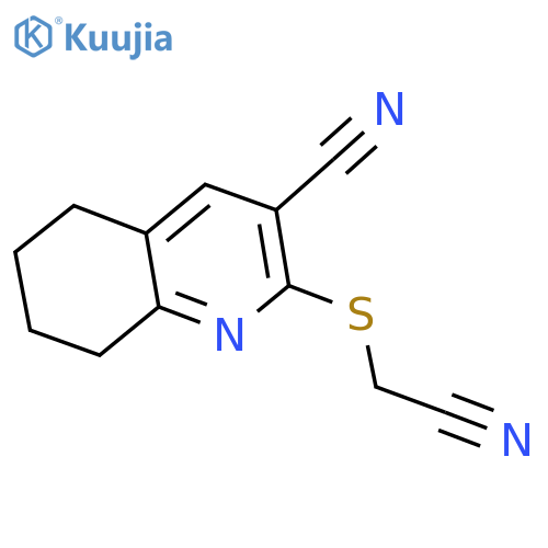 3-Quinolinecarbonitrile, 2-[(cyanomethyl)thio]-5,6,7,8-tetrahydro- structure