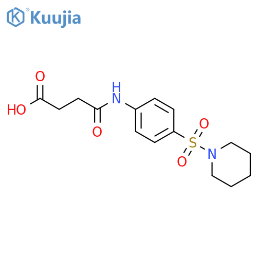 3-{[4-(piperidine-1-sulfonyl)phenyl]carbamoyl}propanoic acid structure