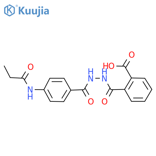 2-({2-[4-(propionylamino)benzoyl]hydrazino}carbonyl)benzoic acid structure