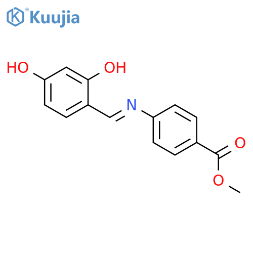 BENZOIC ACID, 4-[[(2,4-DIHYDROXYPHENYL)METHYLENE]AMINO]-, METHYL ESTER structure
