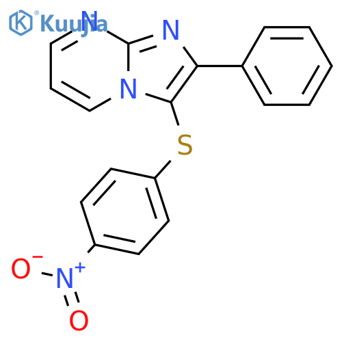 3-(4-nitrophenyl)sulfanyl-2-phenylimidazo1,2-apyrimidine structure