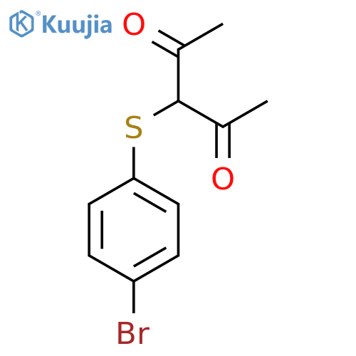 3-(4-bromophenyl)sulfanylpentane-2,4-dione structure
