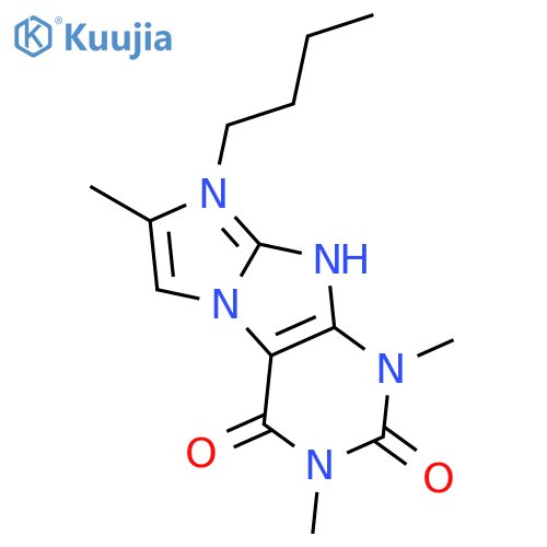 8-butyl-1,3,7-trimethyl-1H,2H,3H,4H,8H-imidazo1,2-gpurine-2,4-dione structure