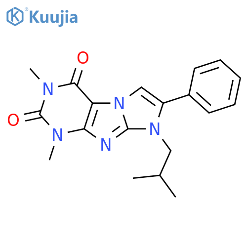 1,3-dimethyl-8-(2-methylpropyl)-7-phenyl-1H,2H,3H,4H,8H-imidazo1,2-gpurine-2,4-dione structure