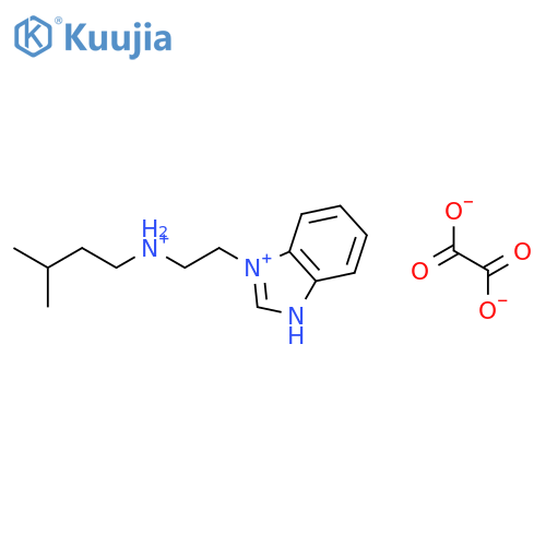 3-{2-[(3-methylbutyl)ammonio]ethyl}-1H-benzimidazol-3-ium ethanedioate structure
