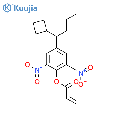 2-Butenoic acid, 4-(1-cyclobutylpentyl)-2,6-dinitrophenyl ester structure