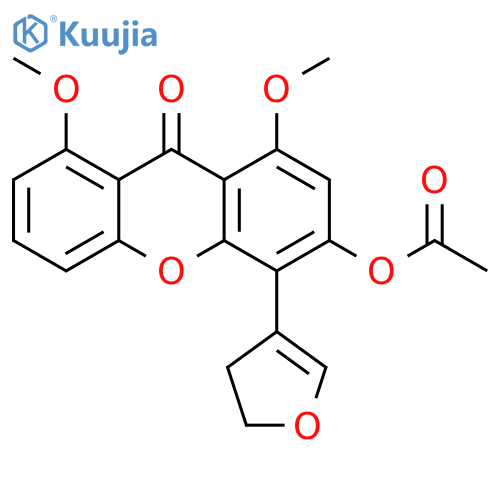 9H-Xanthen-9-one,3-(acetyloxy)-4-(4,5-dihydro-3-furanyl)-1,8-dimethoxy- structure
