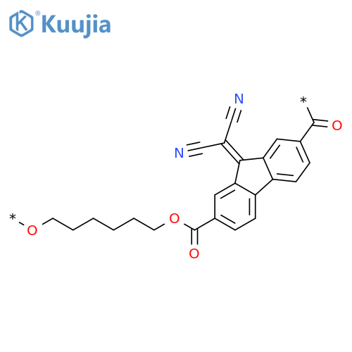 Poly[oxy-1,6-hexanediyloxycarbonyl[9-(dicyanomethylene)-9H-fluorene-2,7-diyl]carbonyl] structure