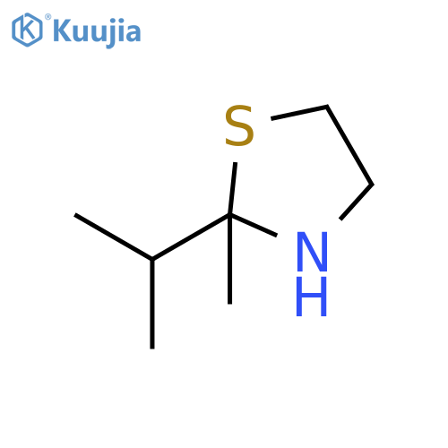 Thiazolidine, 2-methyl-2-(1-methylethyl)- structure