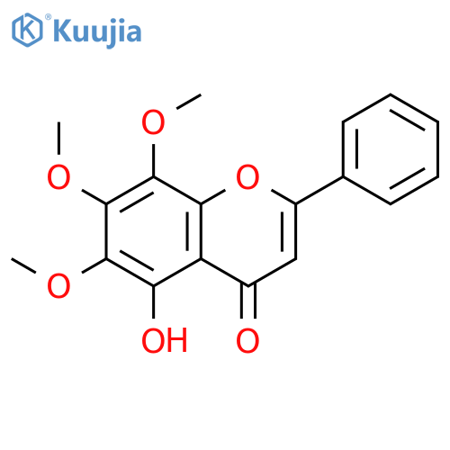 4H-1-Benzopyran-4-one,5-hydroxy-6,7,8-trimethoxy-2-phenyl- structure
