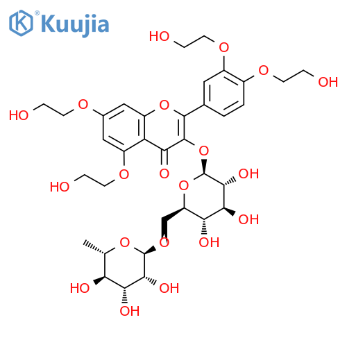 Tetra-O-(beta-hydroxyethyl)rutoside structure