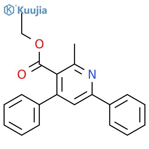 3-Pyridinecarboxylic acid, 2-methyl-4,6-diphenyl-, ethyl ester structure
