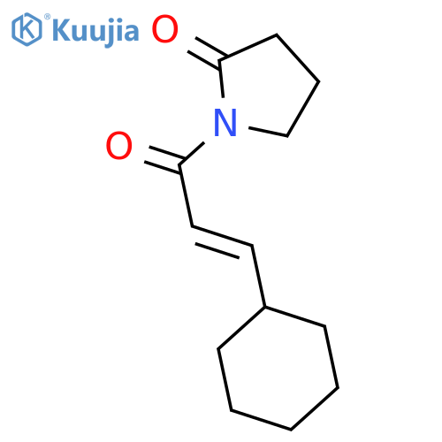 2-Pyrrolidinone, 1-[(2E)-3-cyclohexyl-1-oxo-2-propenyl]- structure