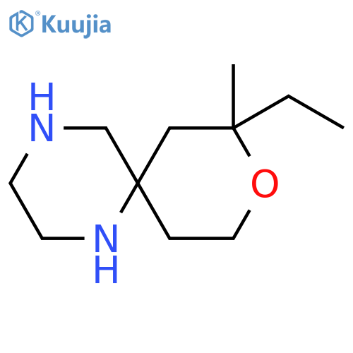 9-Oxa-1,4-diazaspiro[5.5]undecane, 8-ethyl-8-methyl- structure