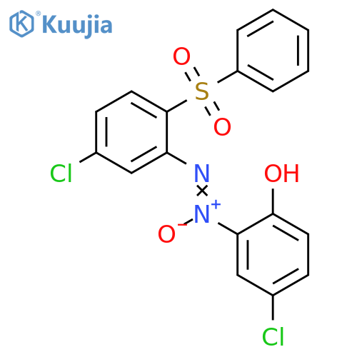 Phenol, 4-chloro-2-[2-[5-chloro-2-(phenylsulfonyl)phenyl]-1-oxidodiazenyl]- structure