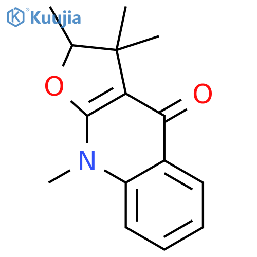 Furo[2,3-b]quinolin-4(2H)-one,3,9-dihydro-2,3,3,9-tetramethyl-, (-)- structure