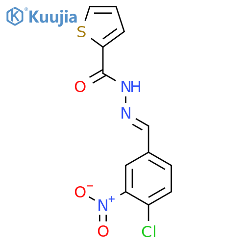 2-Thiophenecarboxylic acid, 2-[(4-chloro-3-nitrophenyl)methylene]hydrazide structure