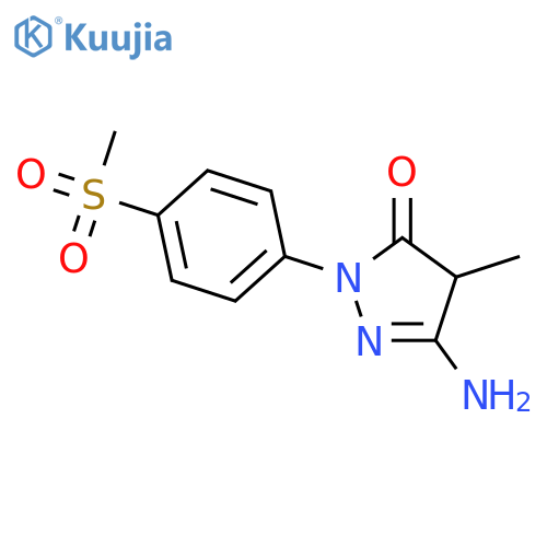 3H-Pyrazol-3-one,5-amino-2,4-dihydro-4-methyl-2-[4-(methylsulfonyl)phenyl]- structure