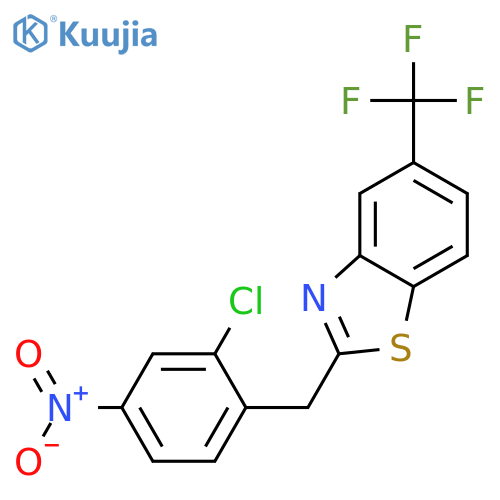 Benzothiazole, 2-[(2-chloro-4-nitrophenyl)methyl]-5-(trifluoromethyl)- structure