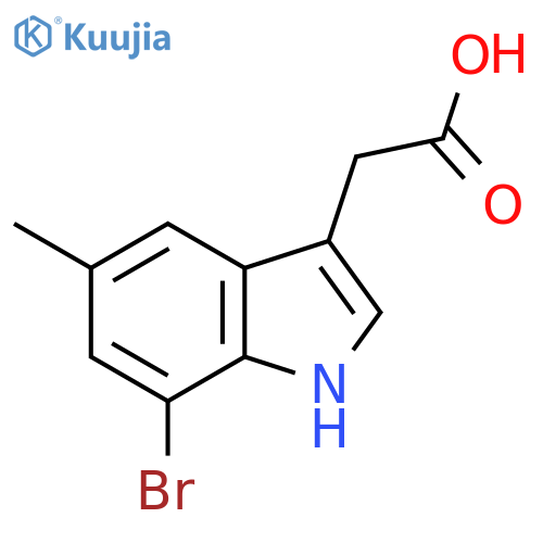 2-(7-Bromo-5-methyl-1H-indol-3-yl)acetic acid structure