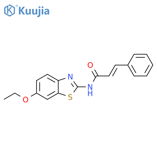 (2E)-N-(6-ethoxy-1,3-benzothiazol-2-yl)-3-phenylprop-2-enamide structure