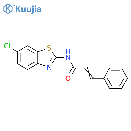 (2E)-N-(6-chloro-1,3-benzothiazol-2-yl)-3-phenylprop-2-enamide structure