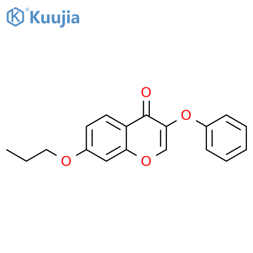 3-phenoxy-7-propoxy-4H-chromen-4-one structure