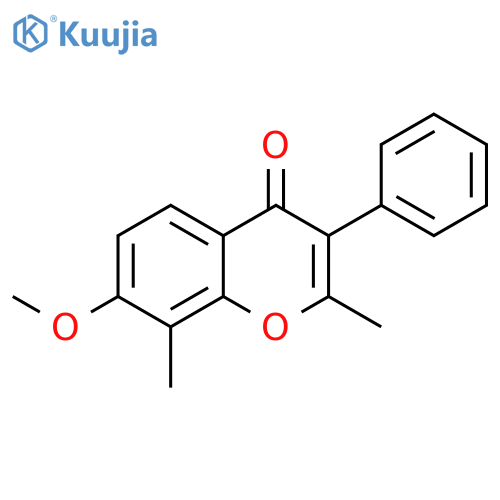 7-methoxy-2,8-dimethyl-3-phenyl-4H-chromen-4-one structure