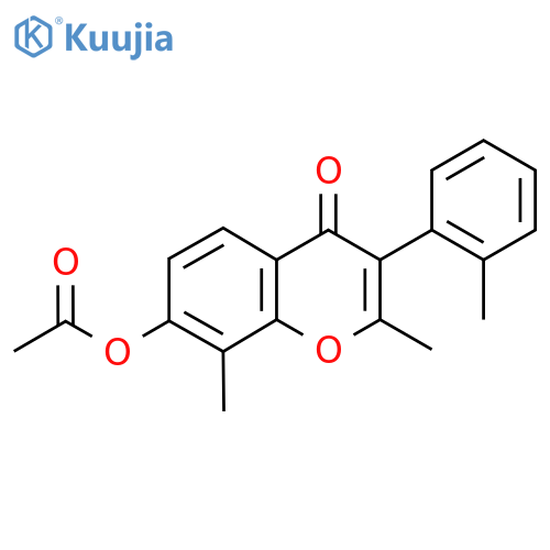 2,8-dimethyl-3-(2-methylphenyl)-4-oxo-4H-chromen-7-yl acetate structure